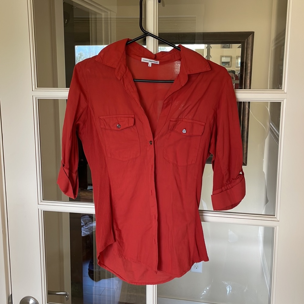 James Perse Top. Size 2. Rust. Like New. - image 1